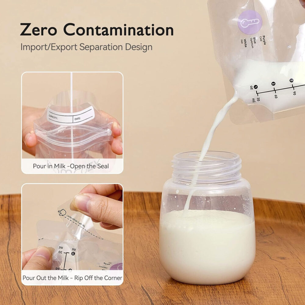 BOLSA DE ALMACENAMIENTO DE LECHE MATERNA 6 ONZAS 50 UNIDADES MOMCOZY