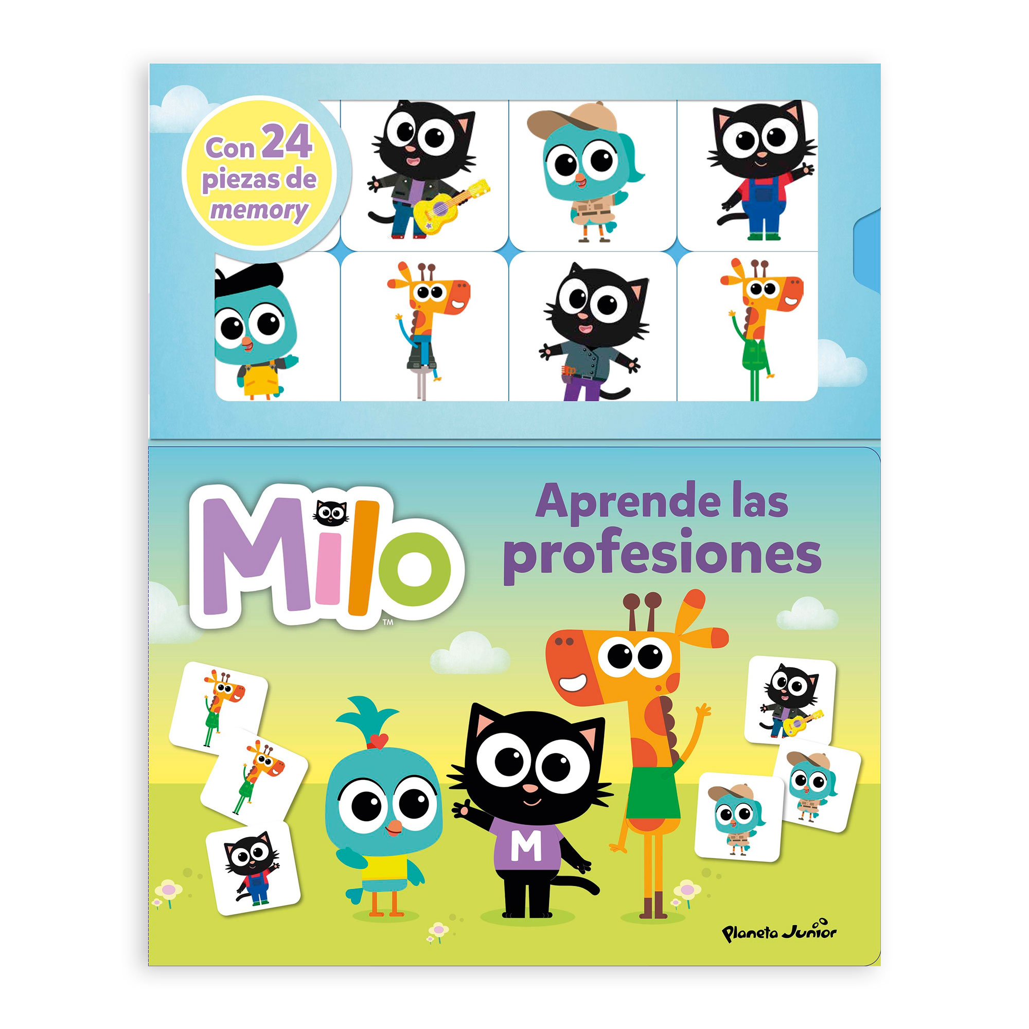SET DE 10 DIBUJOS CON PALETA DE COLORES ACUARELA Y PINCEL COLECCIÓN LES SCHMOUKS